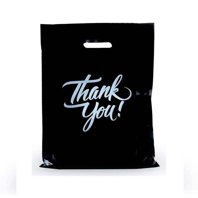 Plastic Handle Gift Bags Thankyou Custom Reusable Shopping Bag