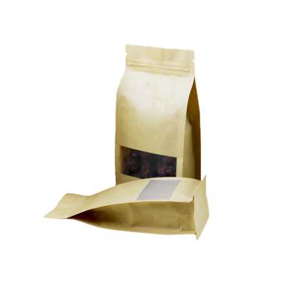 Factory Made CPP Kraft Paper Packaging Bag Zipper Locked Bag Kraft Paper Aluminizing Food Pouch