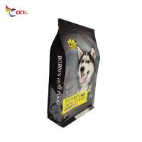 Custom made printing pet food dog food packaging flat bottom zip lock bags with logo